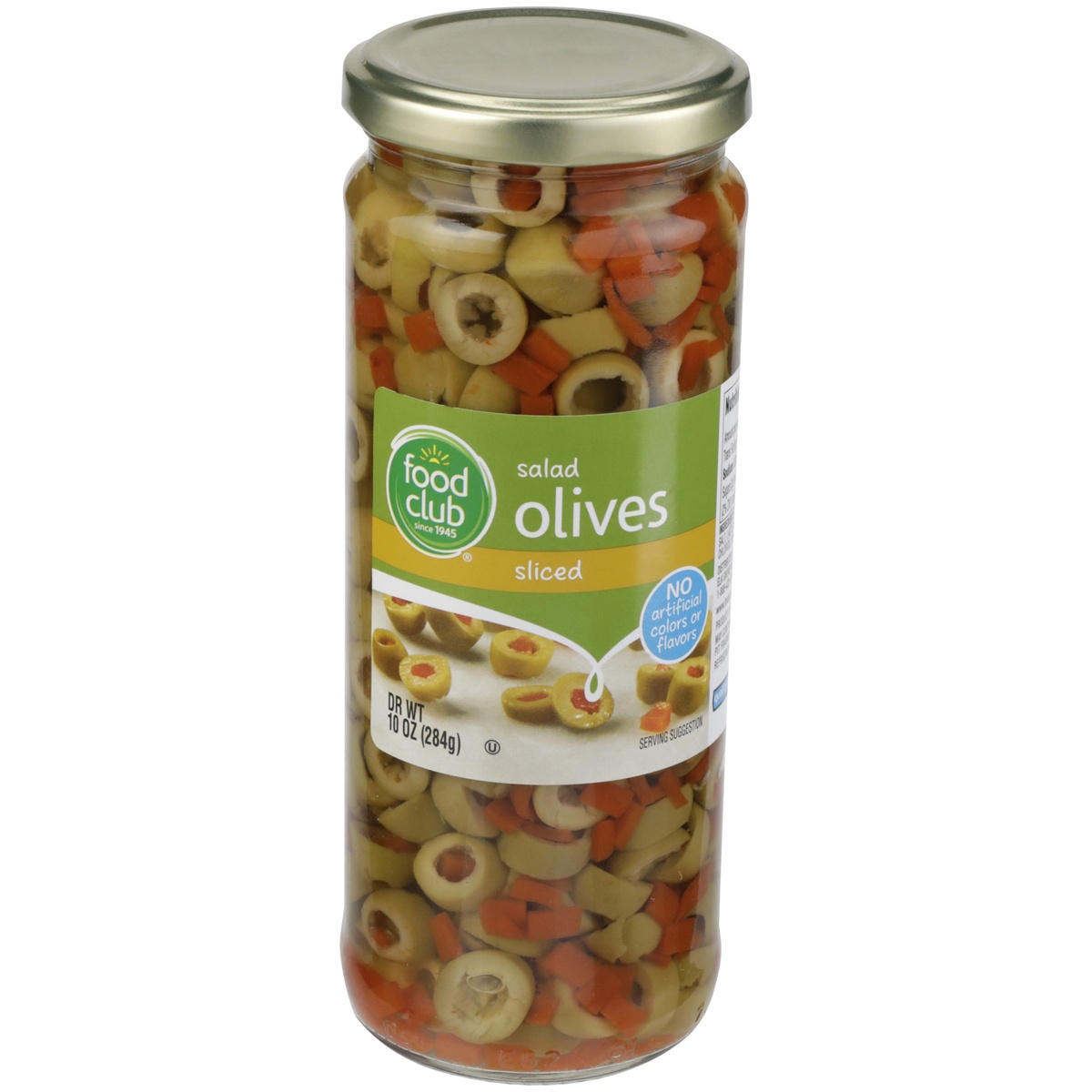 slide 1 of 1, Food Club Sliced Salad Olives, 10 oz