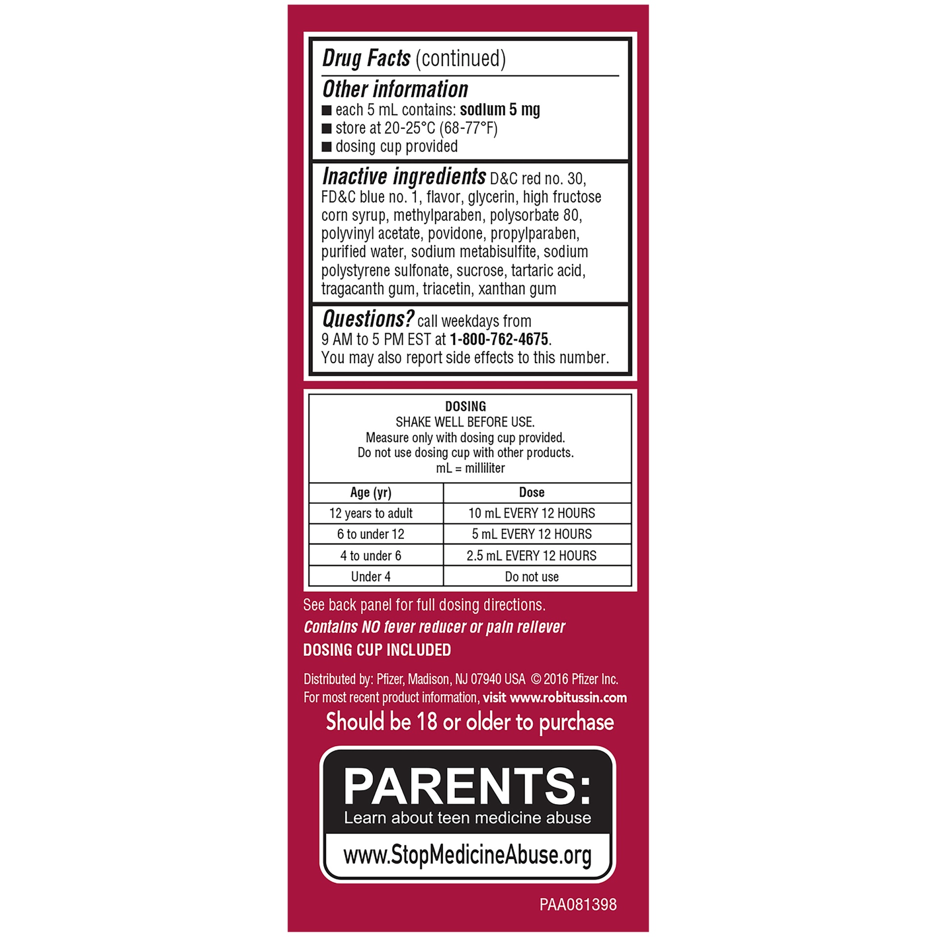 slide 4 of 7, Robitussin Children's Grape Flavor 12 Hour Extended-release Cough Relief, 3 fl oz