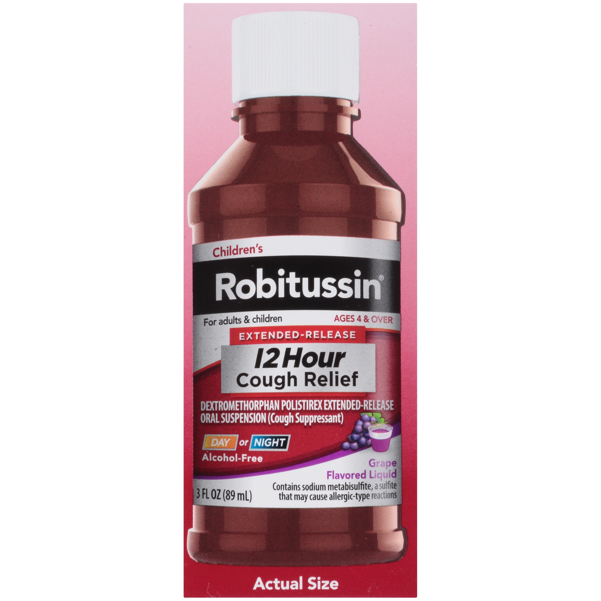 slide 5 of 7, Robitussin Children's Grape Flavor 12 Hour Extended-release Cough Relief, 3 fl oz