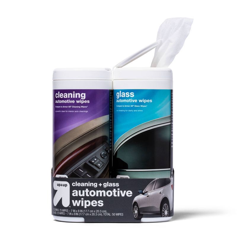 slide 2 of 3, 2pk Automotive Interior Cleaner Auto Wipes - up & up™, 2 ct