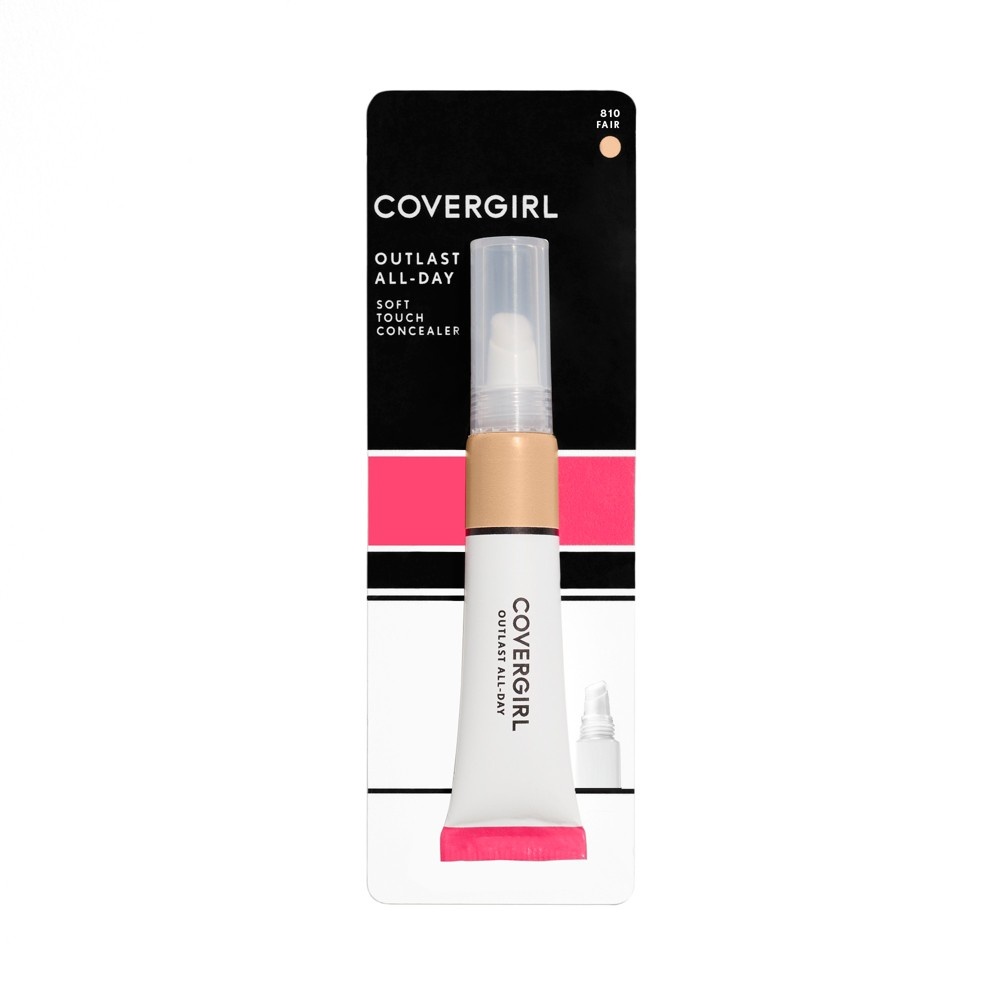 slide 6 of 7, Covergirl Outlast All-Day Soft Touch Concealer Fair 810, 33 fl oz