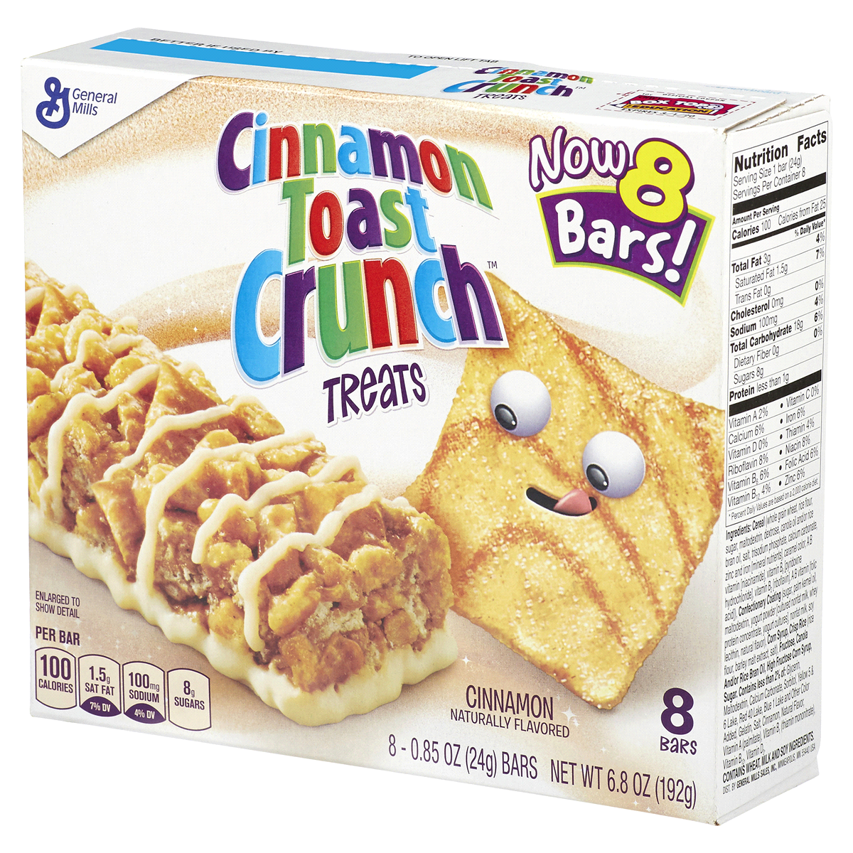 slide 4 of 16, Cinnamon Toast Crunch Breakfast Cereal Bars - 8ct, 8 ct