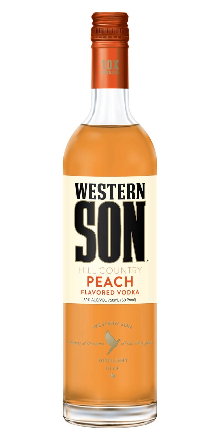 slide 1 of 1, Western Son Peach Vodka, 750 ml