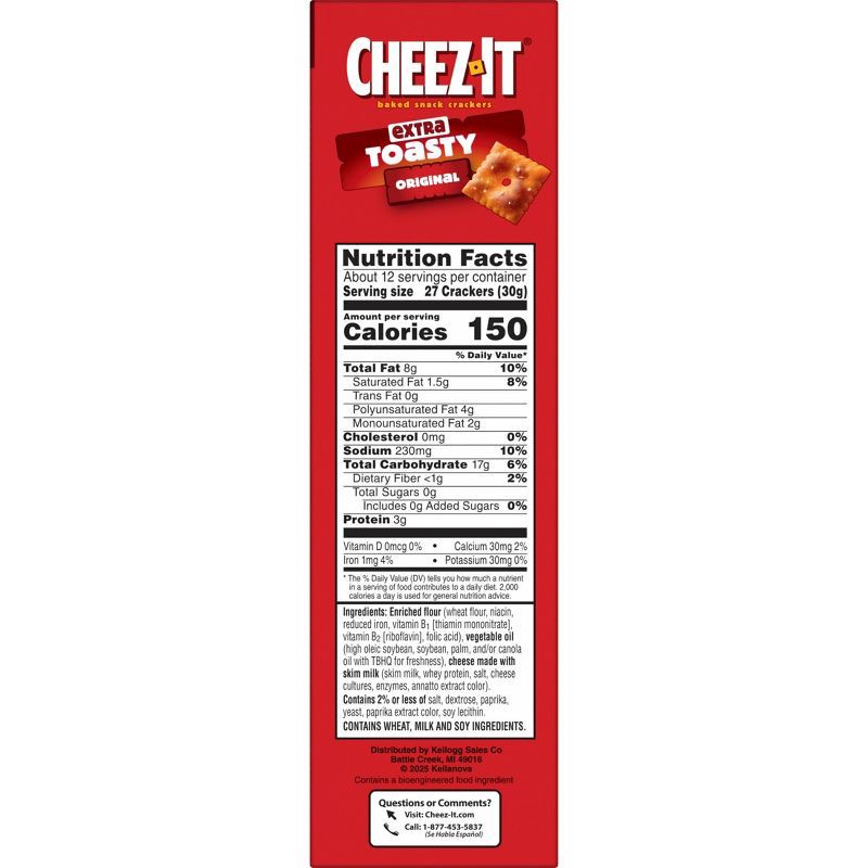 slide 2 of 9, Cheez-It Extra Toasty Baked Snack Crackers - 12.4oz, 12.4 oz