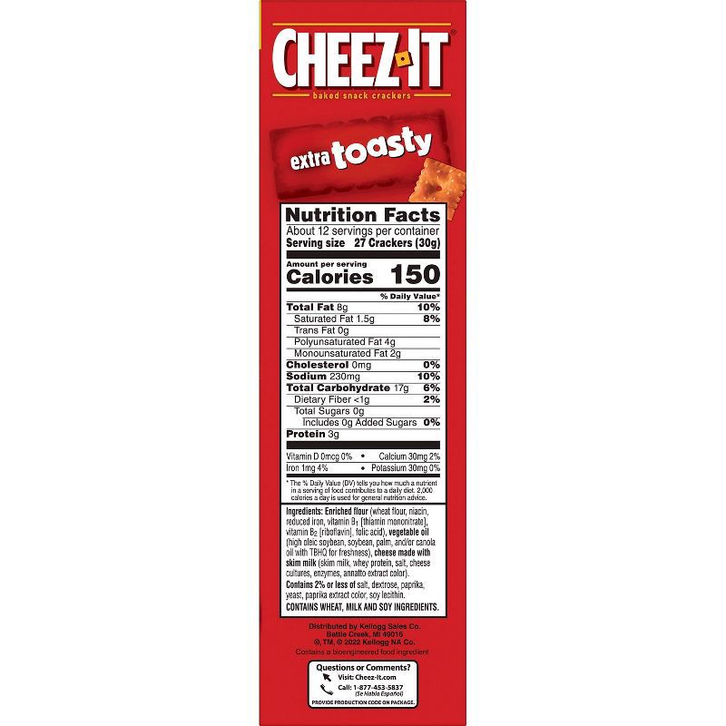 slide 11 of 11, Cheez-It Extra Toasty Baked Snack Crackers - 12.4oz, 12.4 oz