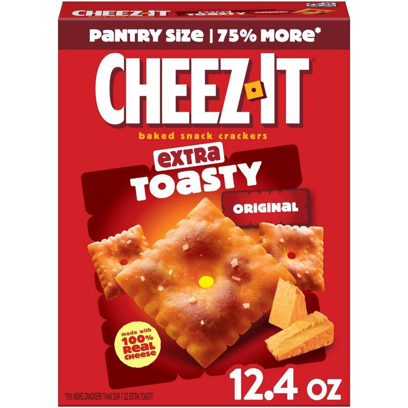 slide 1 of 9, Cheez-It Extra Toasty Baked Snack Crackers - 12.4oz, 12.4 oz