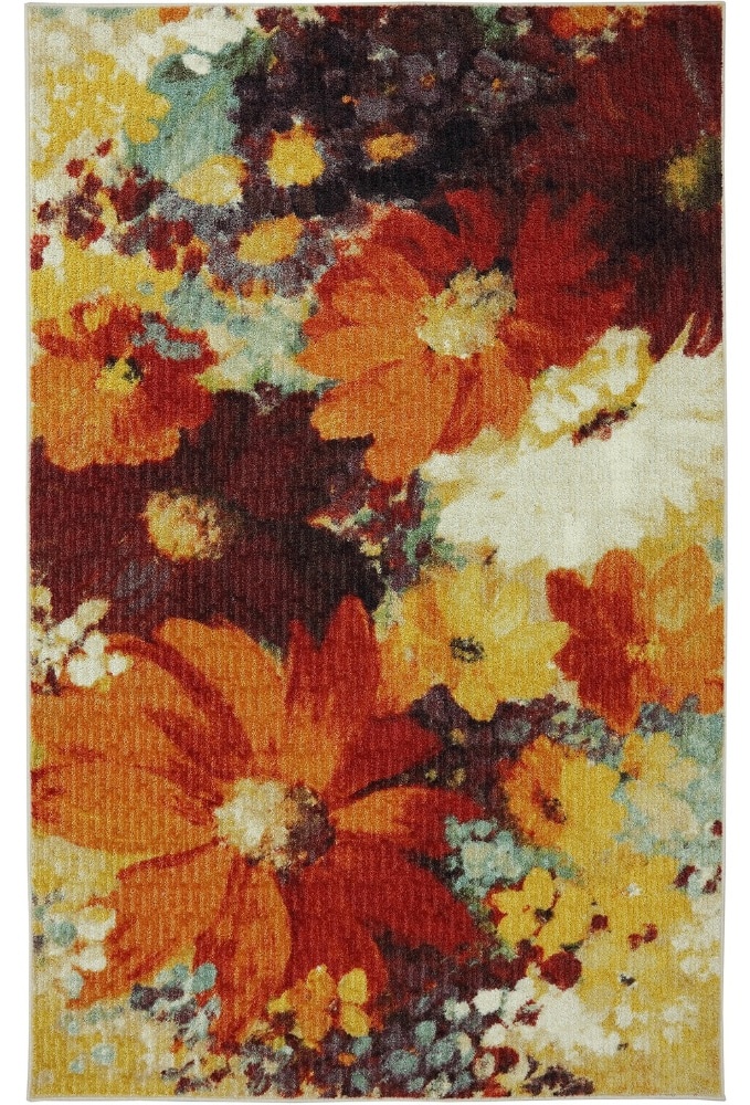 slide 1 of 1, Mohawk Catherine Floral Rug - Yellow/Orange/Cream, 30 in x 46 in