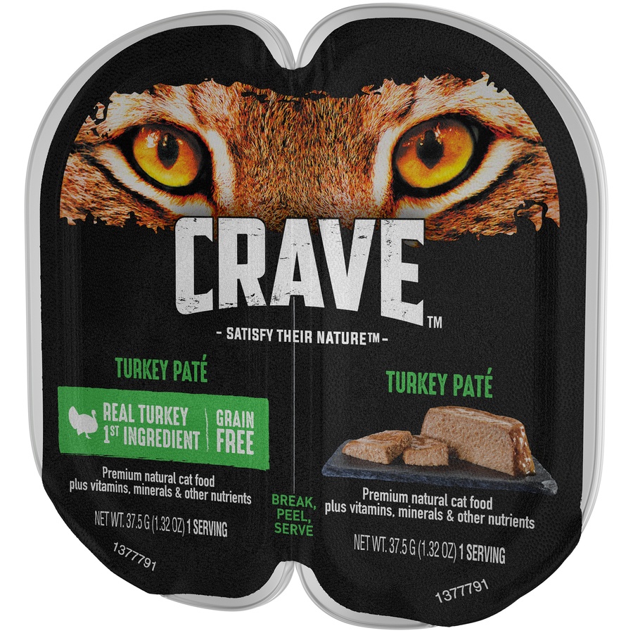 slide 6 of 9, CRAVE Cat Food Turkey Paté, 2 ct; 1.32 oz