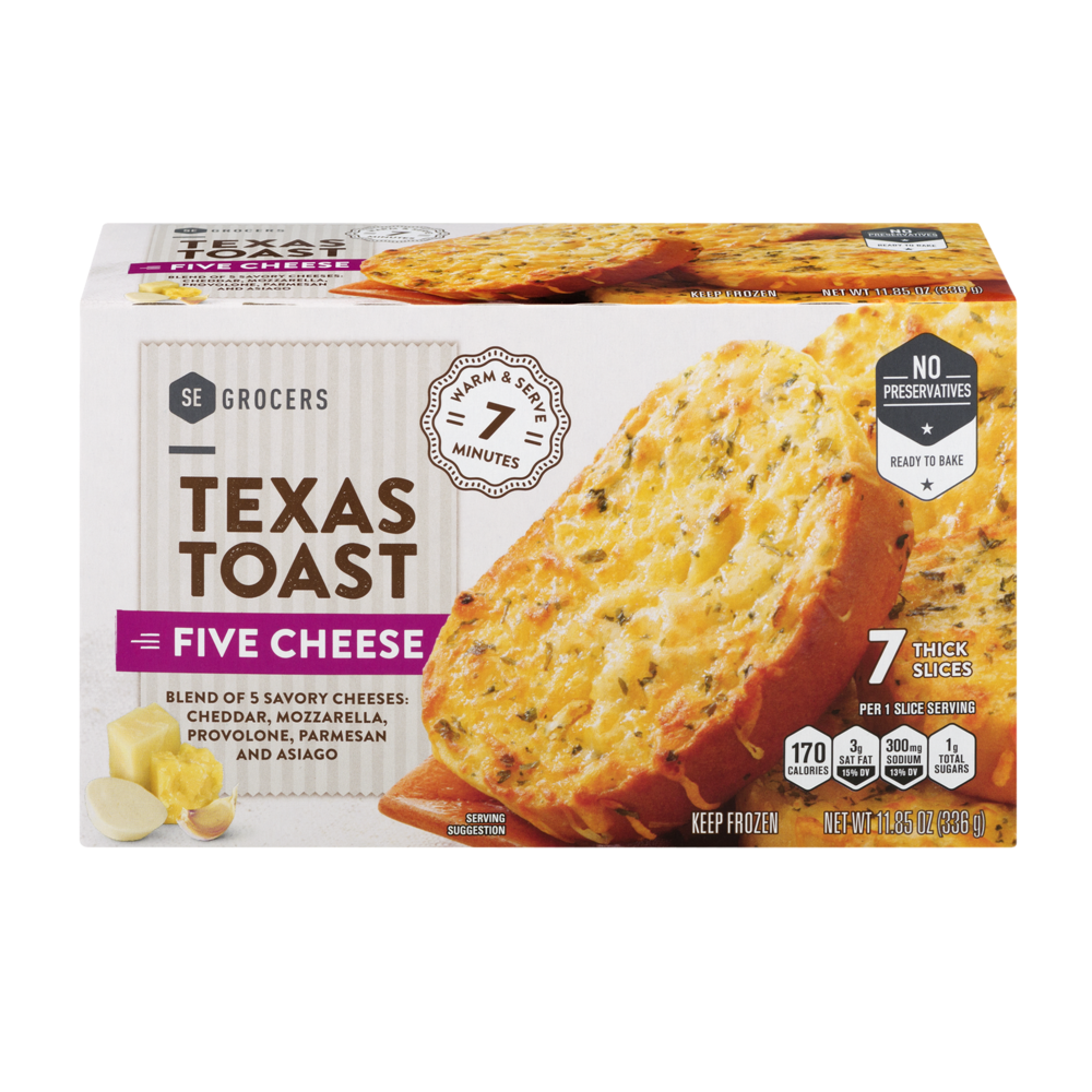 slide 1 of 1, SE Grocers Texas Toast Five Cheese, 7 ct; 11.8 oz