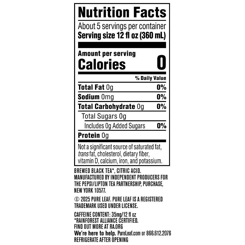 slide 6 of 6, PURE LEAF RTD Pure Leaf Unsweetened Iced Tea - 64 fl oz Bottle, 64 fl oz