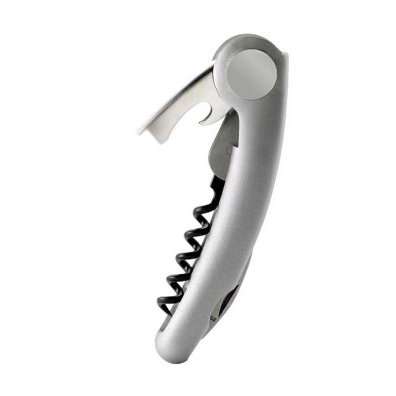 slide 2 of 6, Houdini Deluxe Magnetic Waiter's Corkscrew: Silver Wine Opener with Built-In Foil Cutter, Manual, Spot Clean, 1 ct