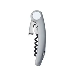Houdini Deluxe Magnetic Waiter's Corkscrew: Silver Wine Opener with Built-In Foil Cutter, Manual, Spot Clean