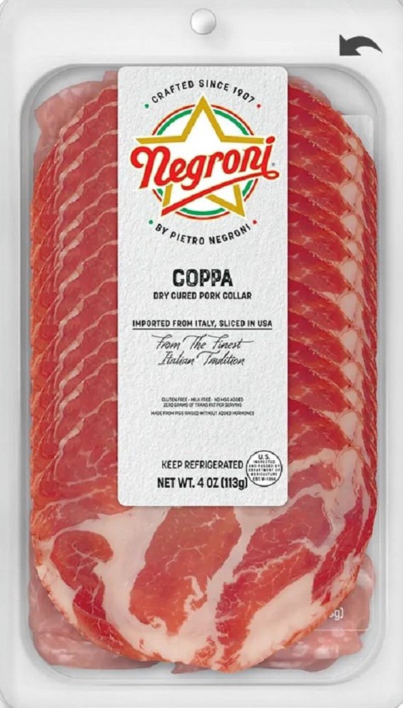 slide 1 of 1, Negroni® Uncured Coppa, 4 oz