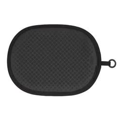 OXO Pot Holder: Silicone & Cotton, Machine Washable, Solid Pattern, Gray/Black, Kitchen Textiles, 9.8" x 7.4"