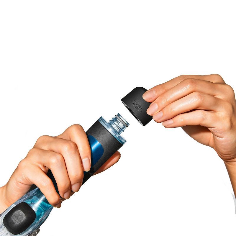 slide 9 of 11, OXO Soap Dispensing Dish Brush Storage Set: Nylon Scrub Brush for Multi-Surface Cleaning, Black, 1 ct