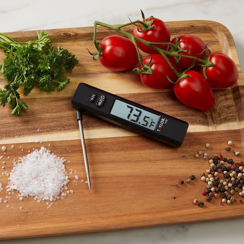 slide 5 of 8, Taylor Compact Digital Folding Probe Kitchen Meat Cooking Thermometer, 1 ct