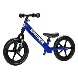 Strider Classic 12" Kids' Balance Bike - Blue: Adjustable Handlebar & Seat, Steel Frame
