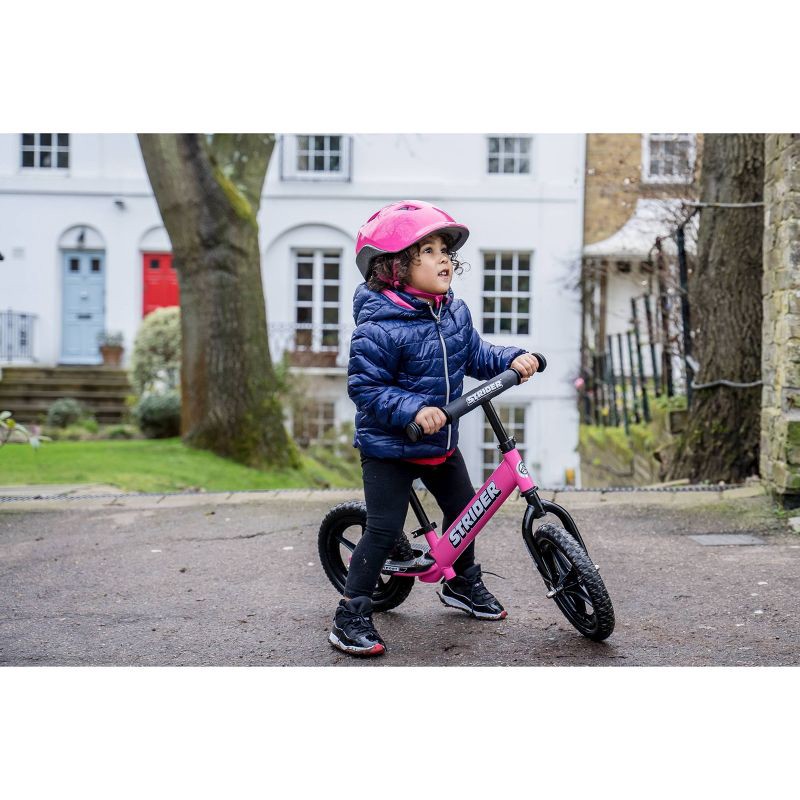 slide 7 of 9, Strider Sport 12" Kids' Balance Bike - Pink: Adjustable Handlebar & Seat, Steel Frame, 1 ct