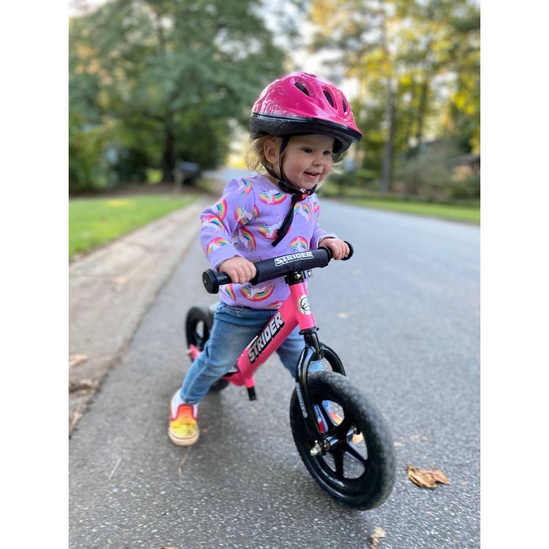 slide 8 of 9, Strider Sport 12" Kids' Balance Bike - Pink: Adjustable Handlebar & Seat, Steel Frame, 1 ct
