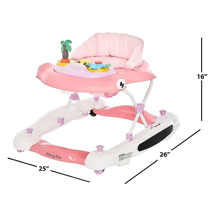 slide 2 of 10, Dream on Me Aloha Fun Activity Walker and Rocker - Pink, 1 ct