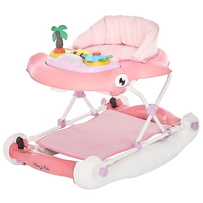 slide 3 of 10, Dream on Me Aloha Fun Activity Walker and Rocker - Pink, 1 ct