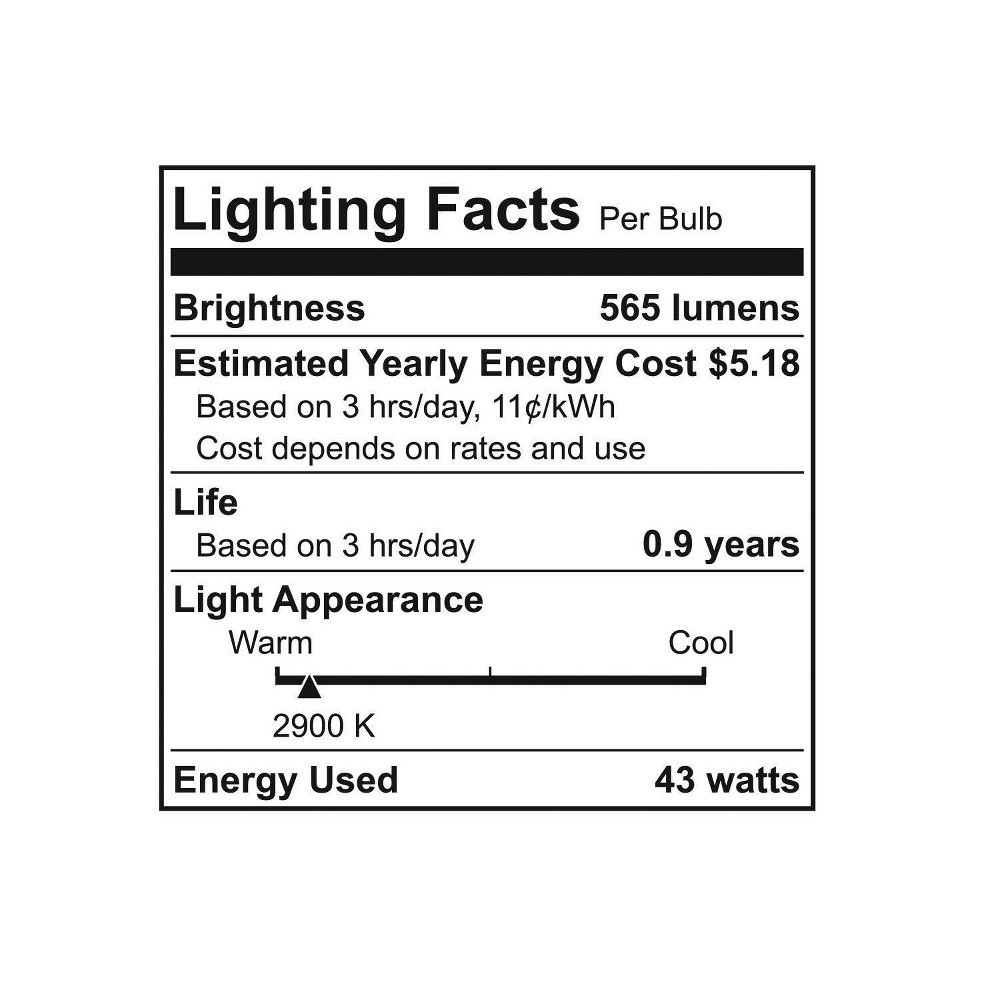slide 3 of 4, GE Household Lighting General Electric 3pk 43W (60W Equivalent) Reveal HD+ Light Globe Bulbs Clear, 3 ct