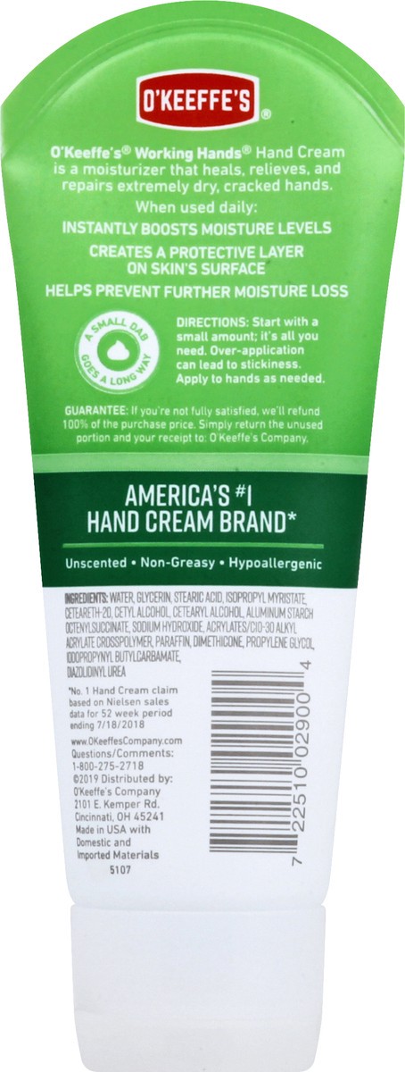 slide 5 of 9, O'Keeffe's Unscented Hand Cream 3 oz, 3 oz