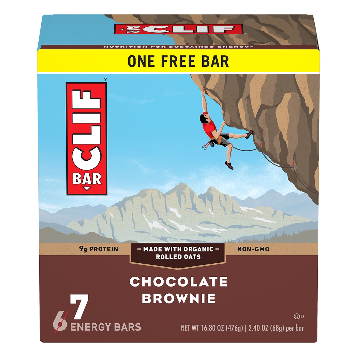 slide 1 of 1, CLIF Energy Bars, Chocolate Brownie, 6/14.4 oz