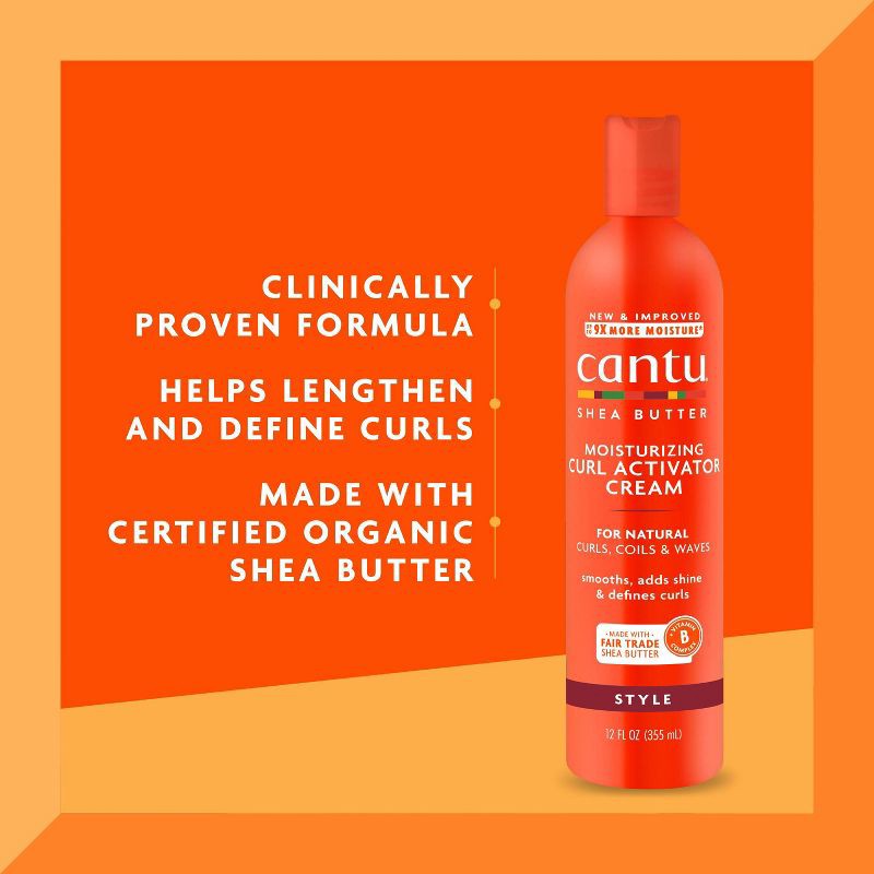 slide 3 of 8, Cantu Natural Hair Moisturizing Curl Activator Cream - 12 fl oz, 12 fl oz