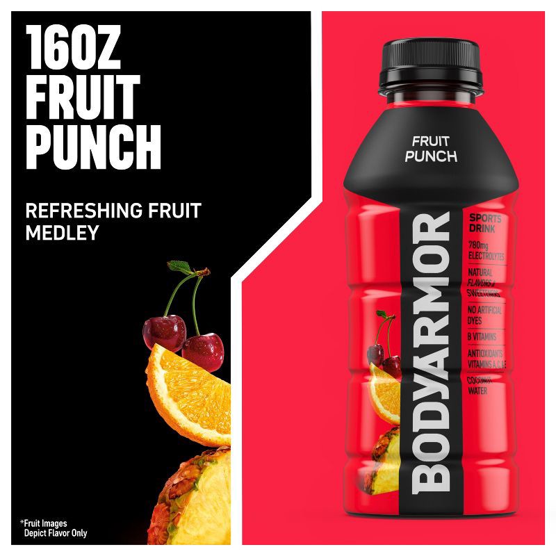 slide 3 of 6, BODYARMOR Fruit Punch - 16 fl oz Bottle, 16 fl oz