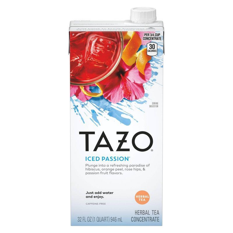 slide 3 of 8, Tazo Iced Passion Tea Concentrate - 32 fl oz, 32 fl oz