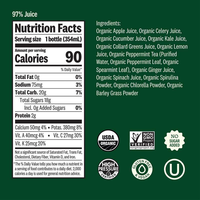 slide 3 of 11, Suja Organic Mighty Dozen Cold Pressed Juice Drink - 12oz Bottle, 12 oz