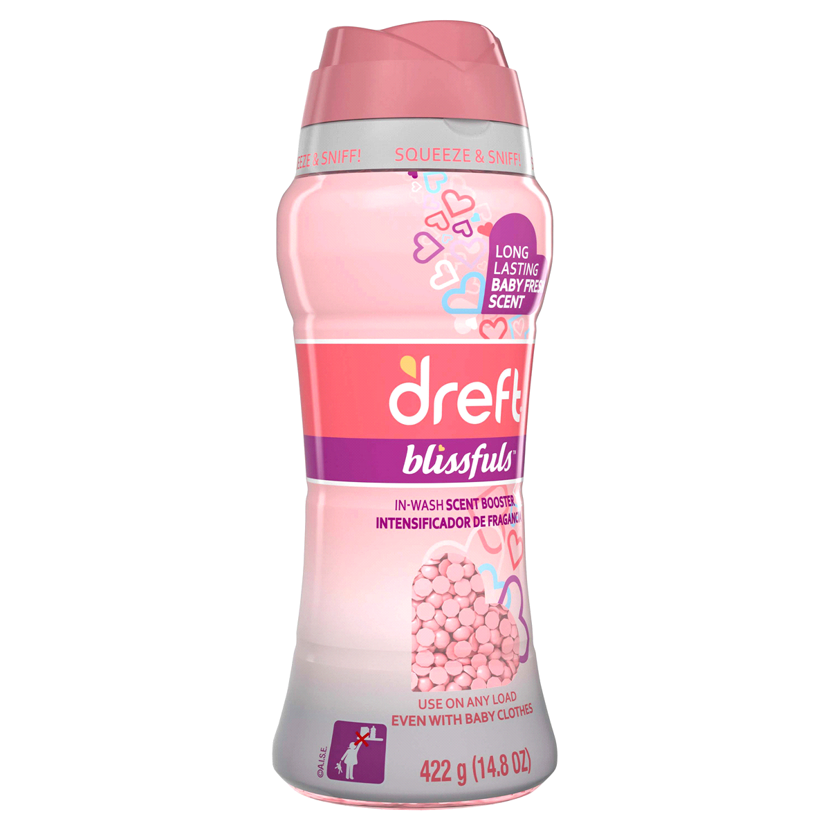 slide 3 of 4, Dreft Blissfuls Inwash Scent Booster Beads Baby Fresh, 14.8 oz