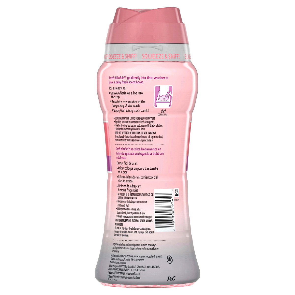 slide 4 of 4, Dreft Blissfuls Inwash Scent Booster Beads Baby Fresh, 14.8 oz