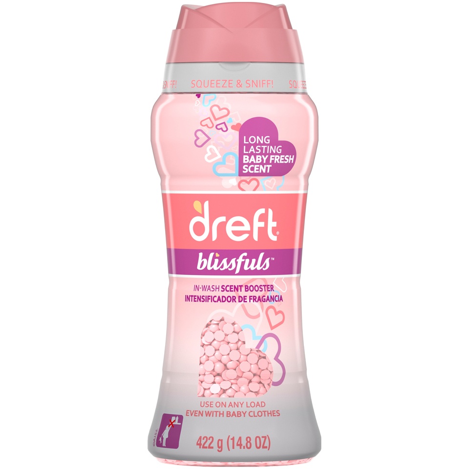 slide 1 of 4, Dreft Blissfuls Inwash Scent Booster Beads Baby Fresh, 14.8 oz