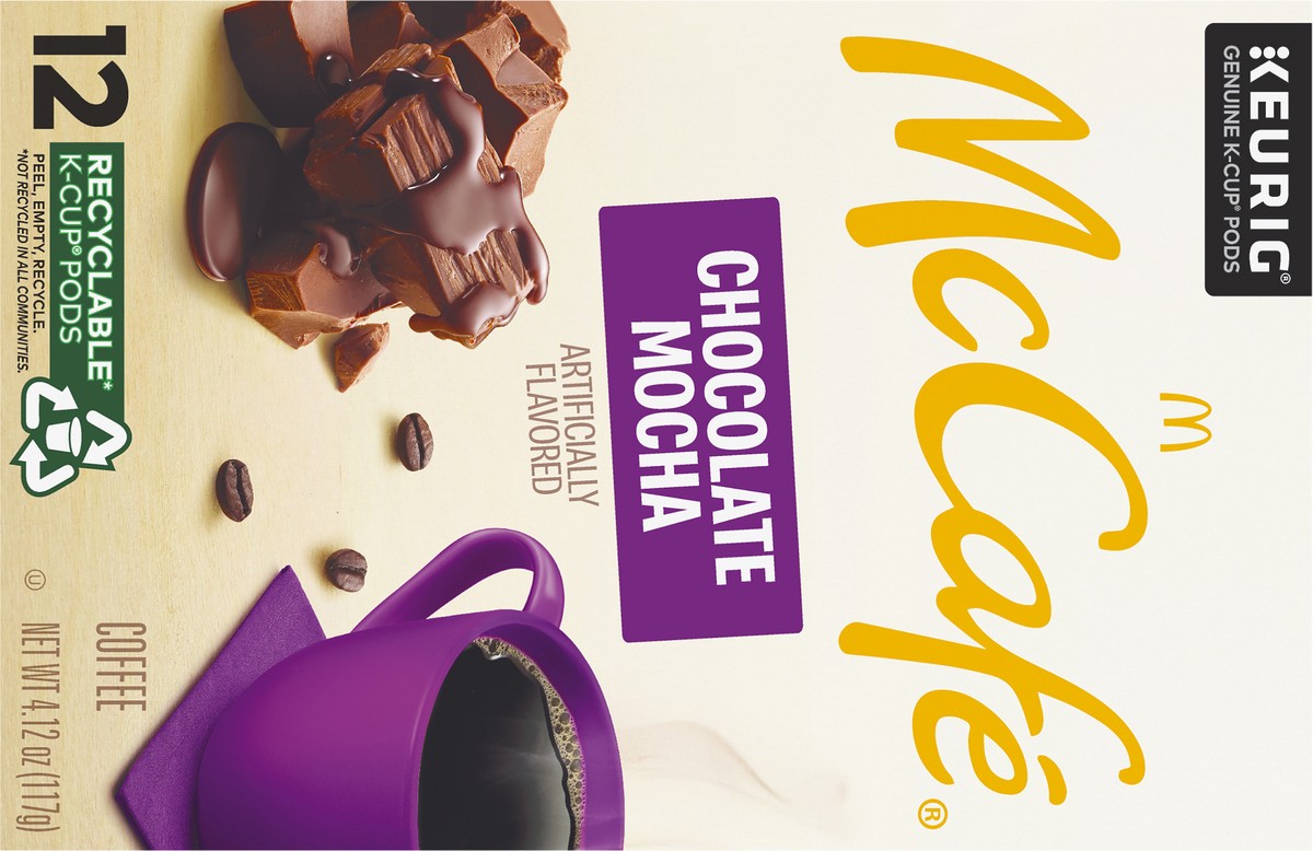 slide 4 of 7, McCafé K-Cup Pods Chocolate Mocha Coffee 12 ea, 12 ct