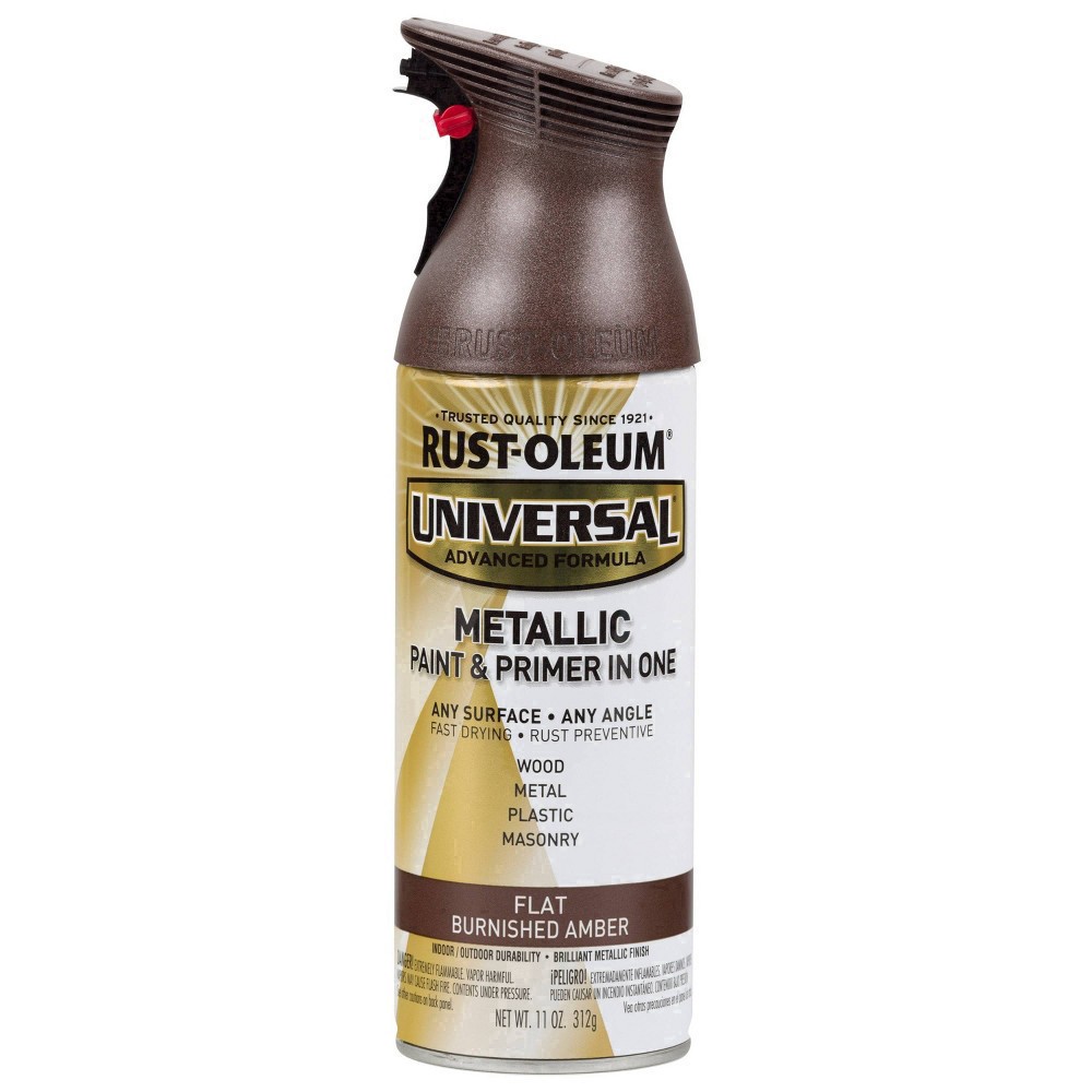 slide 38 of 61, Rust-Oleum 11oz Universal Metallic Spray Paint Burnished Amber, 11 oz