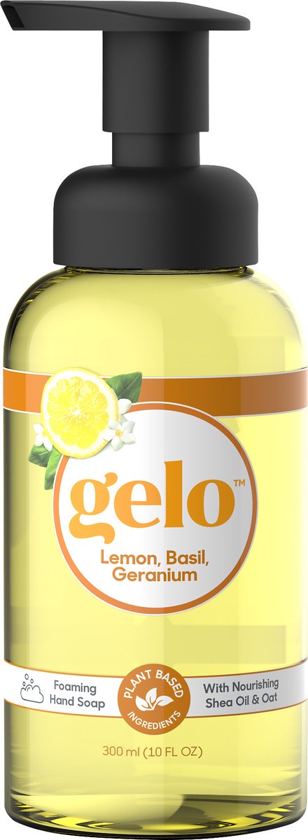 slide 3 of 5, Gelo Foaming Hand Soap, Lemon & Basil – – Gelo, 10 fl oz