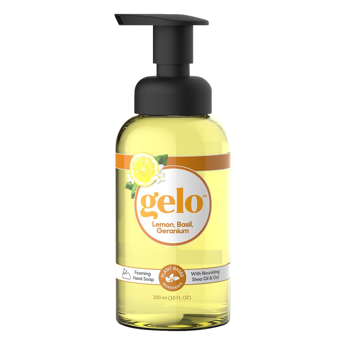 slide 1 of 5, Gelo Foaming Hand Soap, Lemon & Basil – – Gelo, 10 fl oz