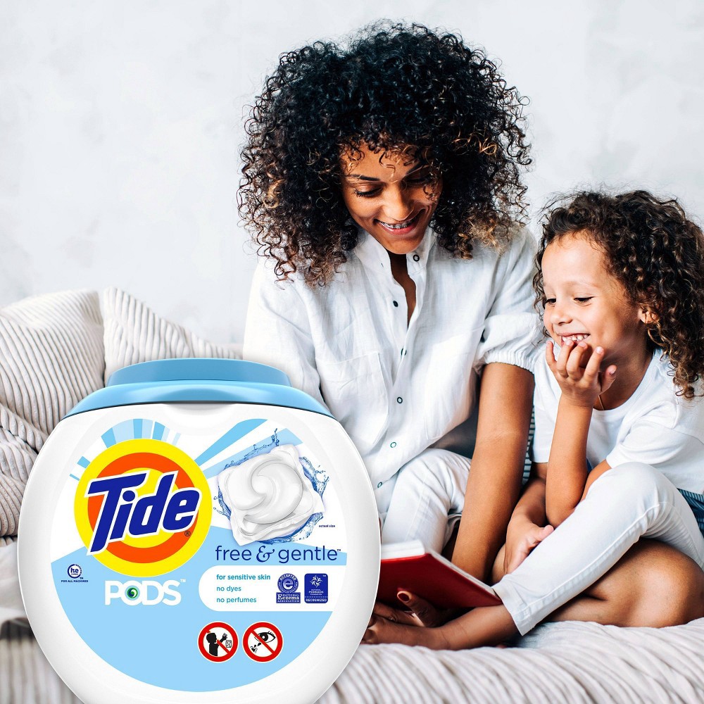 slide 2 of 8, Tide Pods Laundry Detergent Pacs - Free & Gentle - 62oz/81ct, 62 oz
