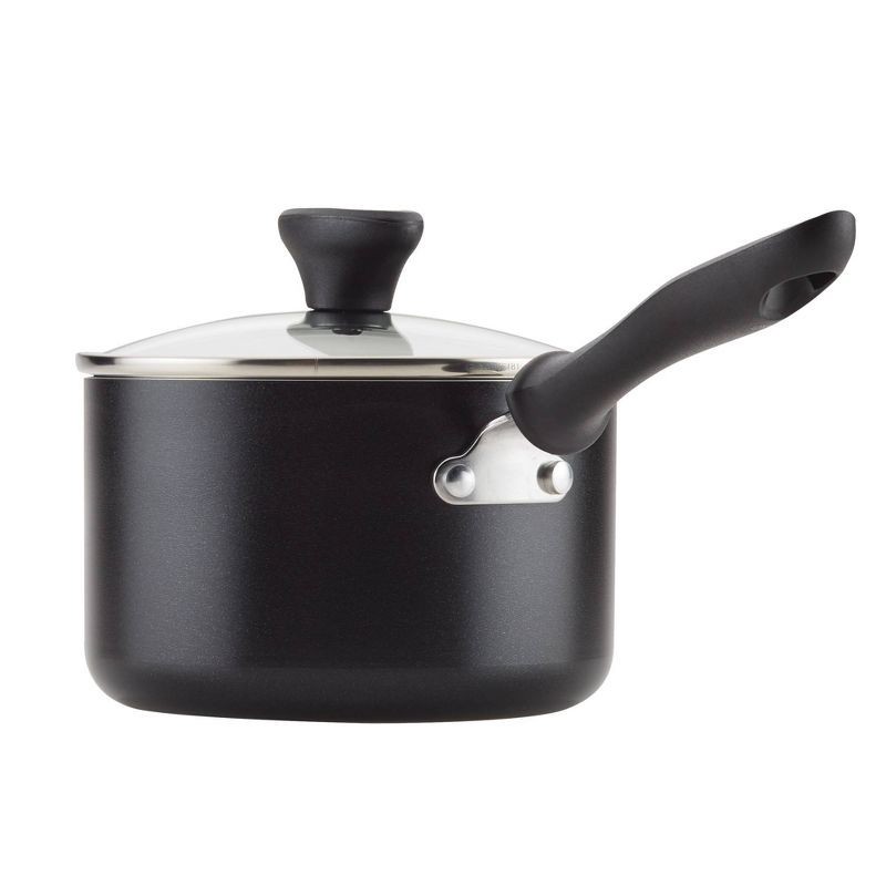 slide 6 of 8, Farberware Reliance 2qt Aluminum Nonstick Covered Saucepan - Black: Dishwasher & Oven Safe Cooking Pot, Glass Lid, 2 qt