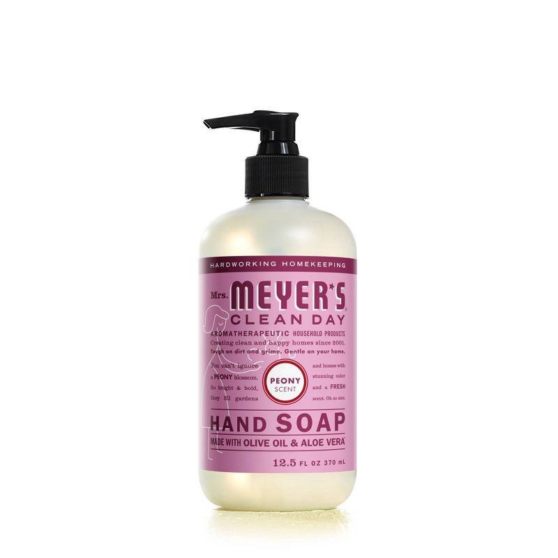 slide 1 of 7, Mrs. Meyer's Clean Day Peony Scented Liquid Hand Soap - 12.5 fl oz, 12.5 fl oz