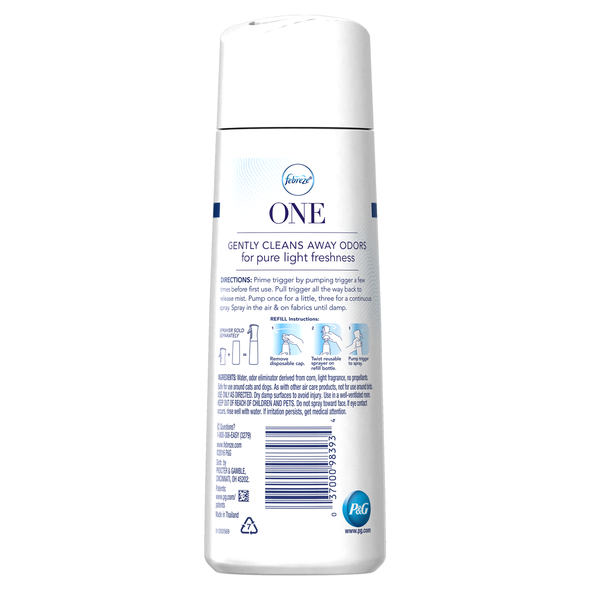 slide 3 of 3, Febreze One Fabric And Air Freshener Refill, Orchid, 300 ml