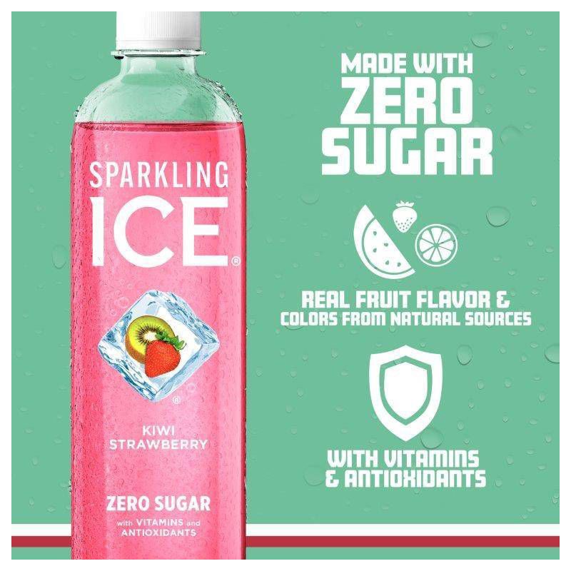 slide 3 of 6, Sparkling Ice Kiwi Strawberry - 17 fl oz Bottle, 17 fl oz