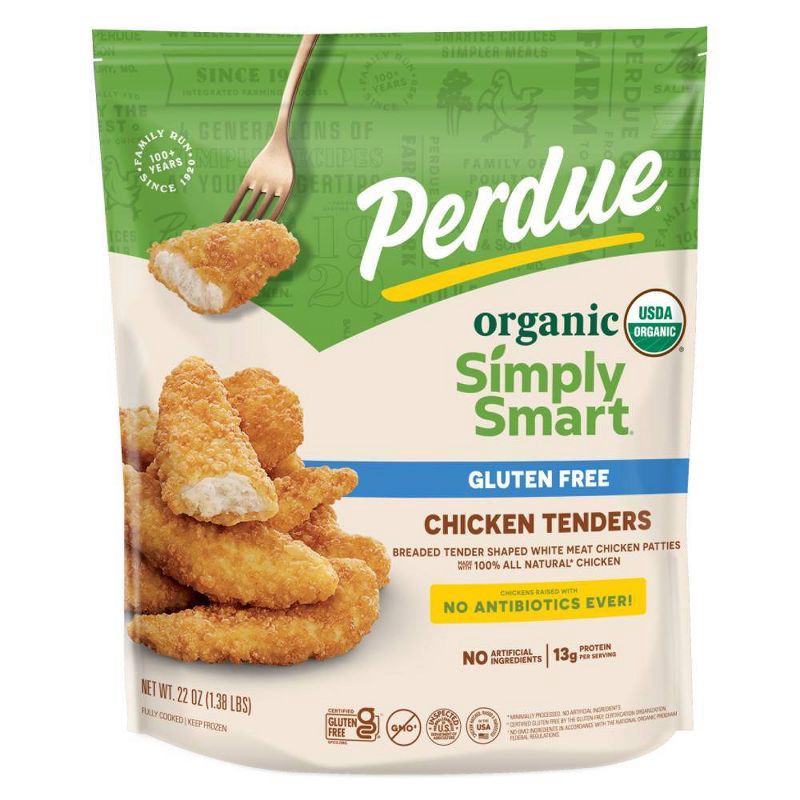 slide 1 of 4, Perdue Simply Smart Organics Gluten Free Breaded Chicken Breast Tenders - Frozen - 22oz, 22 oz