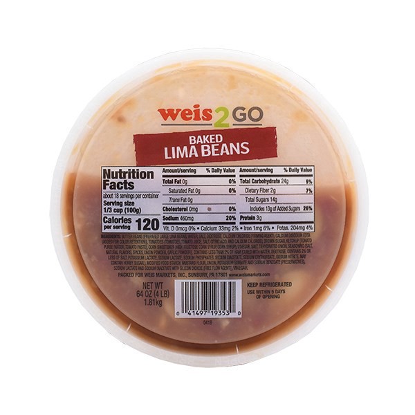 slide 1 of 1, Baked Lima Beans Deli Salad, 4 lb