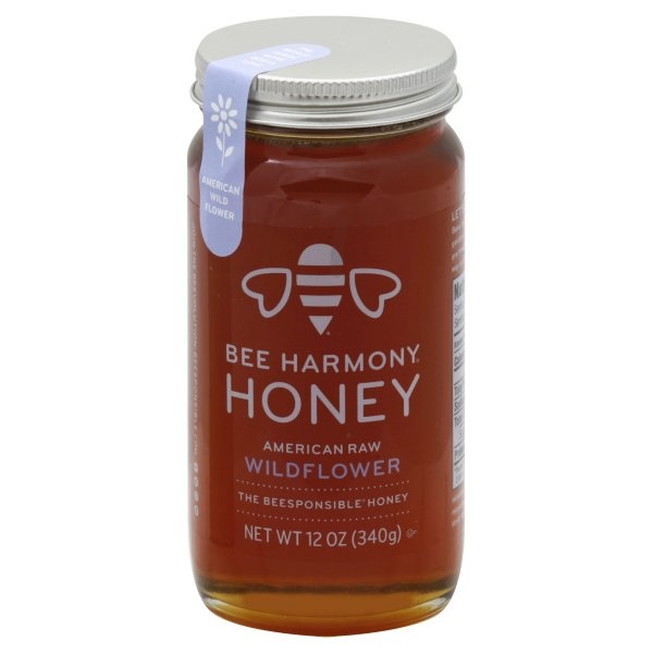 slide 1 of 1, Beehar Honey Raw Amer Wildflower, 12 oz