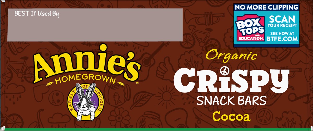 slide 13 of 13, Annie's Organic Crispy Cocoa Snack Bars, 3.9 oz