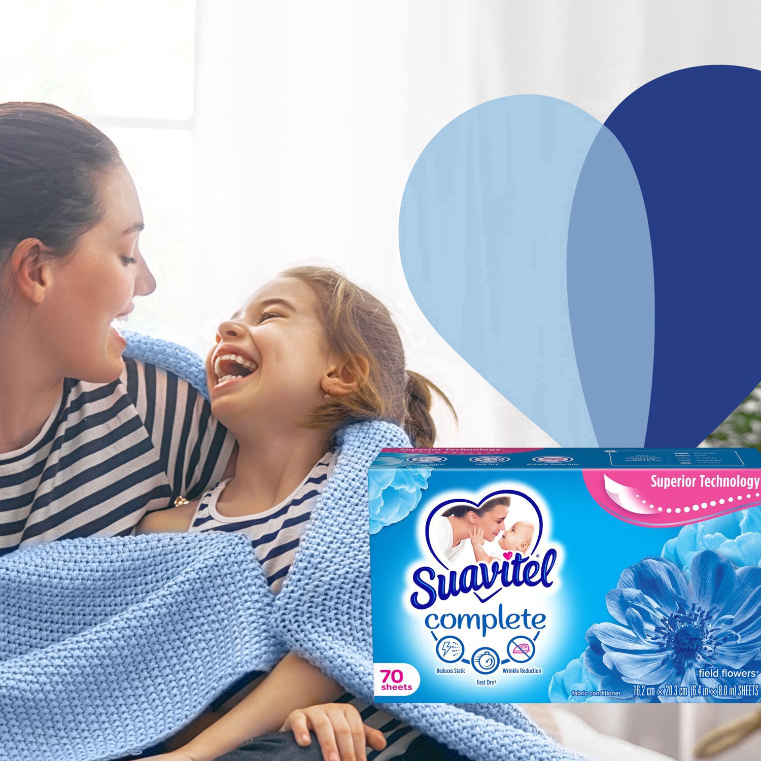 slide 30 of 99, Suavitel Complete Fabric Softener Field Flowers Dryer Sheets, 70ct, 70 ct