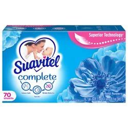 Suavitel Complete Fabric Softener Field Flowers Dryer Sheets, 70ct